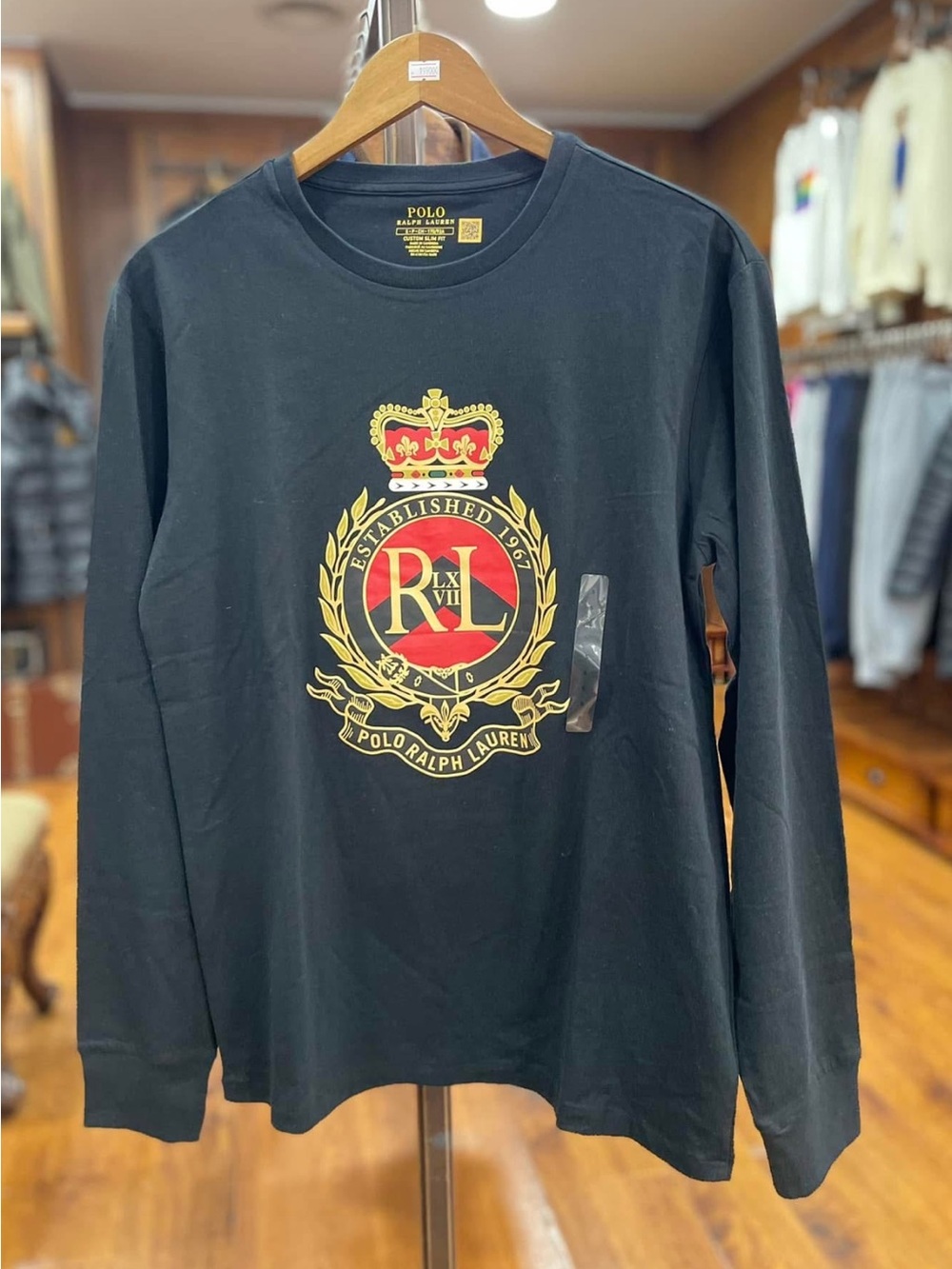 Polo Ralph Lauren Black Crest Long Sleeve Tee